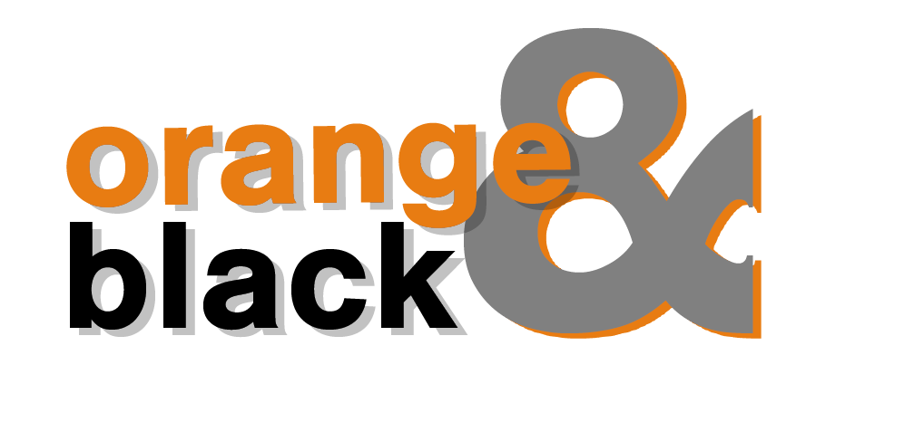 orange and black logos