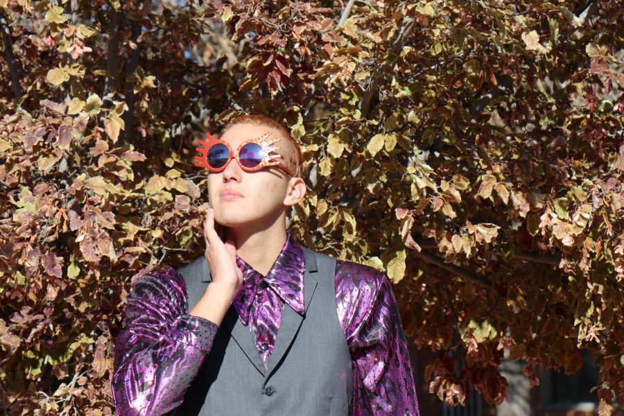 His fashion is inspired by Elton John’s colorful, outrageous clothes that make a statement about himself and consults with Raine Foor, a close friend and fellow fashionista. “I want people to see me as me and I want to express myself and be colorful and vibrant...I don’t need to be a different person to be confident in myself,” DeCrow said.