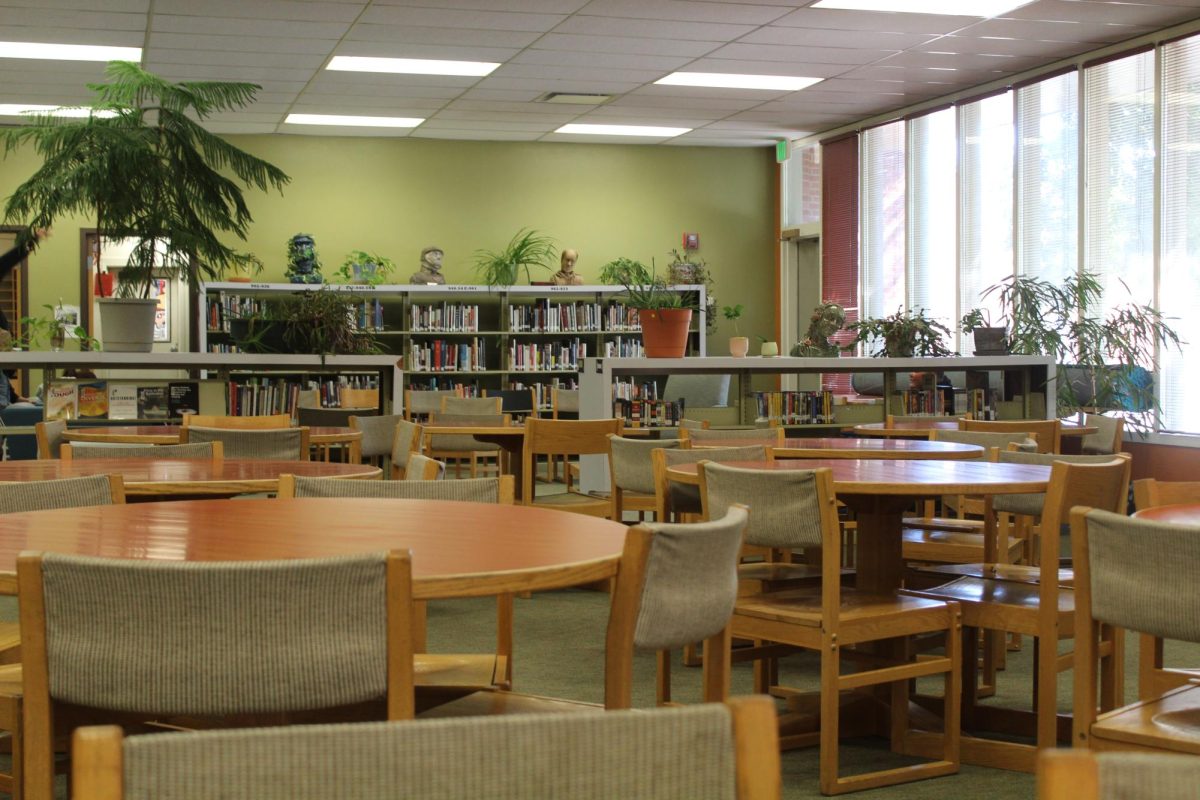 Grand Junction High School’s library is as quiet as ever with some closures during fifth hour. 