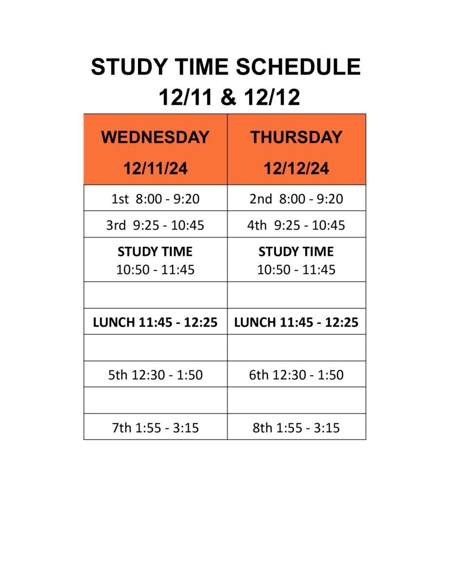 The updated schedule for Dec. 11 and Dec. 12.