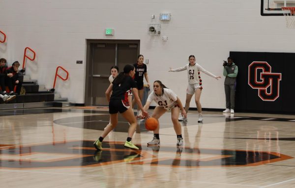 GJHS girls basketball competed in the final game of the season which determined whether or not they'd go to playoffs.