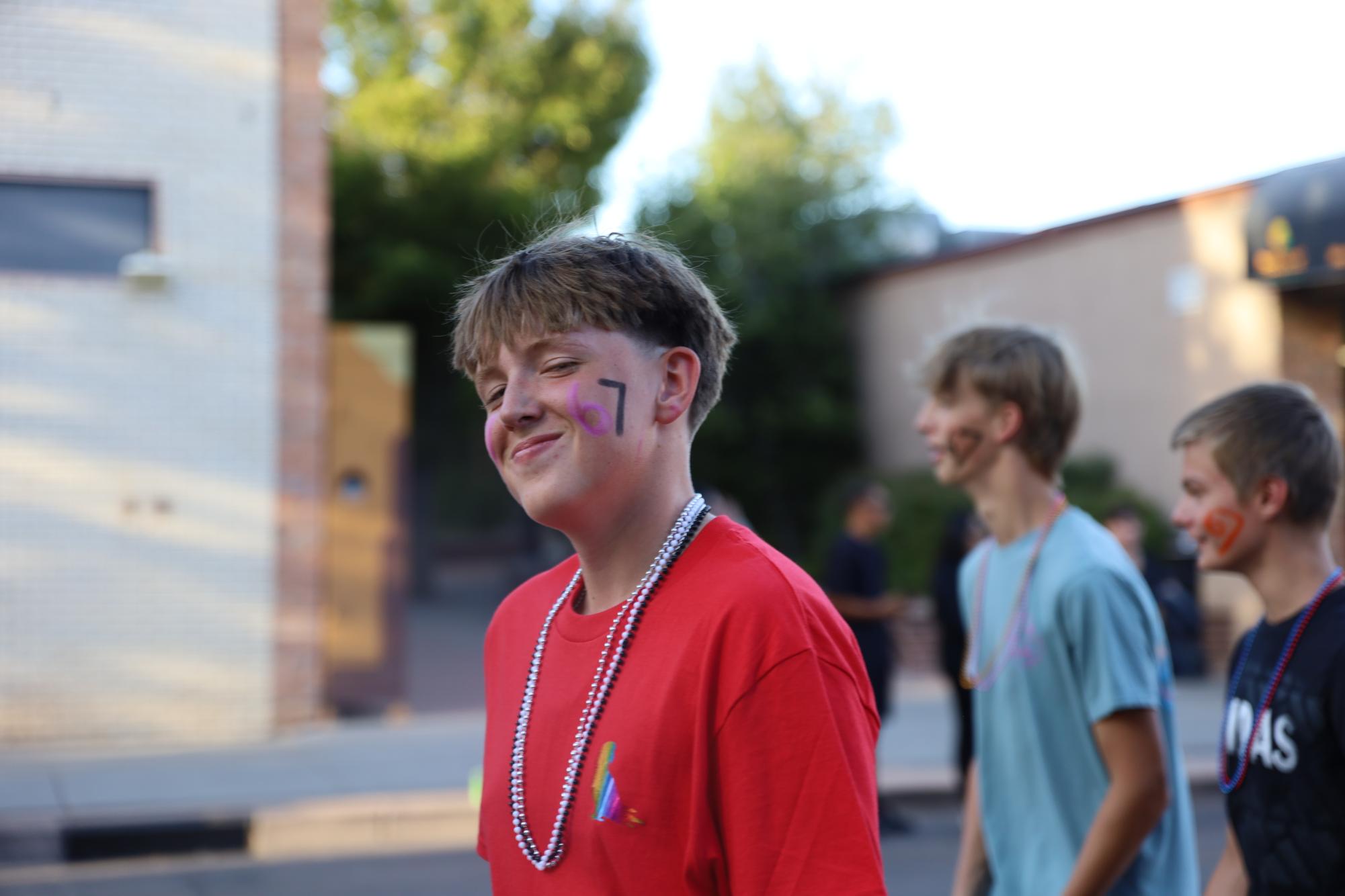 GJHS freshman Will Zentner marches in the homecoming parade representing the class of 2029. The homecoming parade featured representatives from GJHS grade levels, clubs and sports.