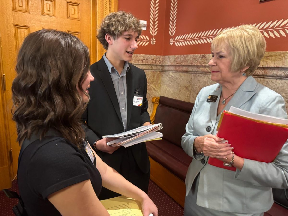 WYSV sent a multitude of students to Colorado’s Capitol from schools all over the valley to meet with legislators. This is a submitted photo by Beckett Carlton from WSYV. 