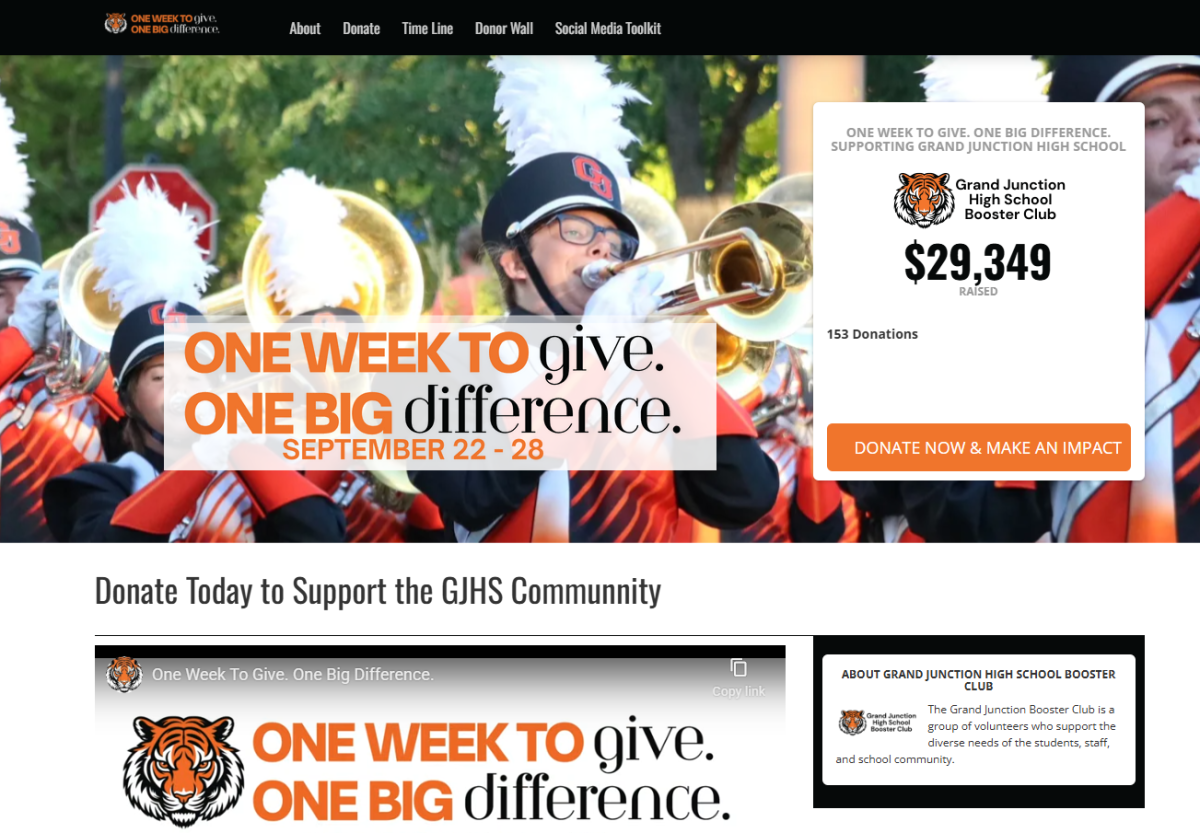 The website shows information about the fundraiser that the Booster Club was responsible for. It also shows how much money the fundraisers made from the donations.
