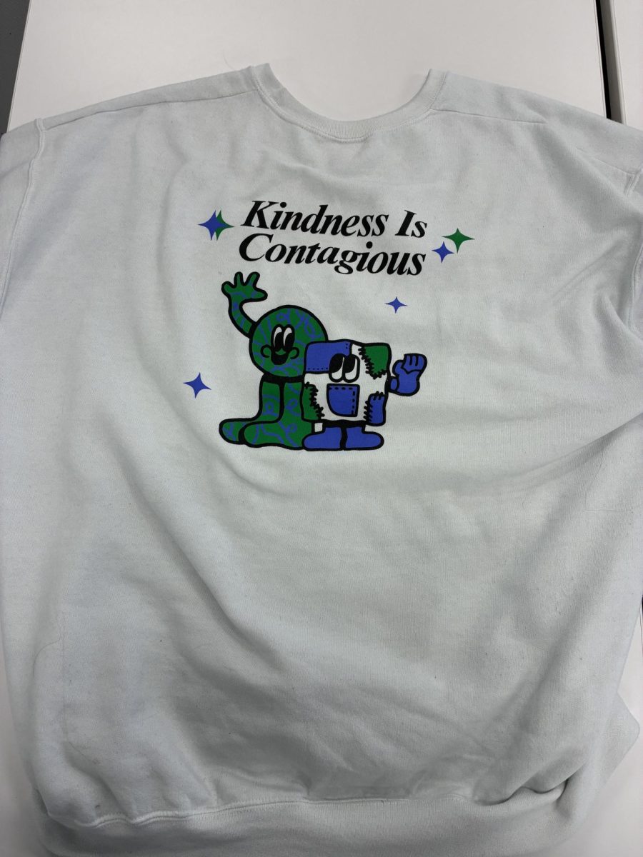 A past crewneck made for KIC week. This year's crewnecks will be sold throughout KIC week in the commons.