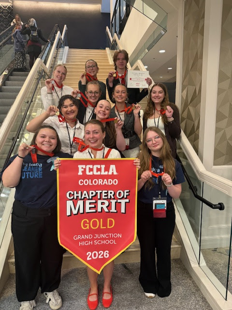 Members of the GJHS FCCLA club pose after competing in state. There were 11 students who received gold medals. 